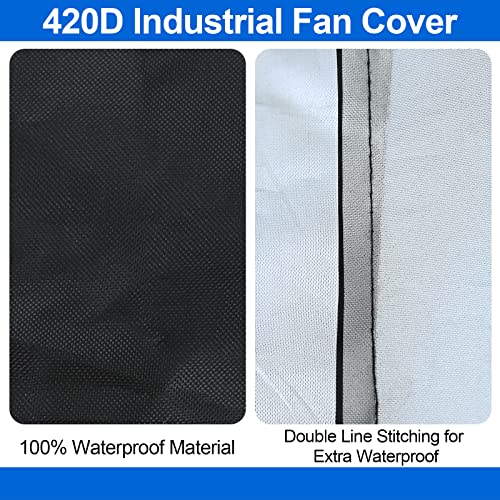 BeSkyer 420D Outdoor Industrial Fan Cover Waterproof Dustproof 42" Fan Cover Protective Cover Fan Accessories Fan Guard Blower Cover