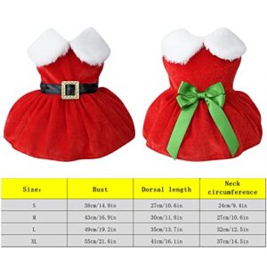 BDYJY Small Puppy Clothes for Girls Christmas Santa Dog Christmas Outfit Thermal Holiday Puppy Costume Dress Pet Clothes Angel Dog Outfit (Black, M)