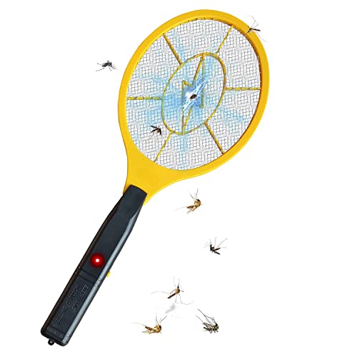 DEVOGUE® Electric Fly Swatter Bug Zapper Battery Operated Flies Killer Indoor & Outdoor Pest Control Mosquito and Insect Catcher Racket