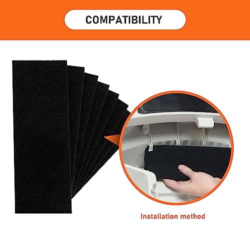 100 Pack Waste Drawer Liners Compatible with All Litter Box Robot Models, 9-11 Gallons Replacement Liners Plus 8 Pack Activated Charcoal Filters, Custom Compatible with Litter Box Robot waste drawer