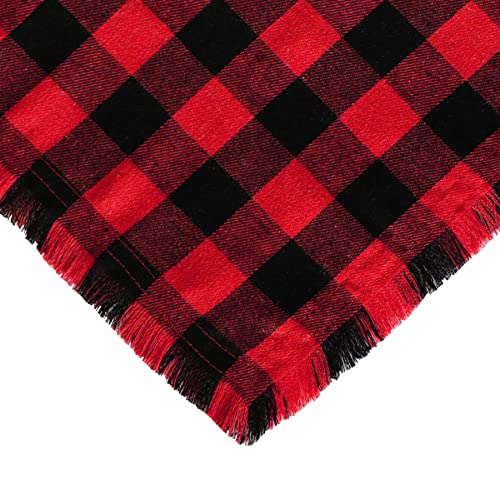 JOTFA 4 Pack Halloween Thanksgiving Day Christmas Dog Bandanas, Holiday Plaid Dog Puppy Bandana with Tassel Edge Dog Costume for Small Medium Large Dogs Pets