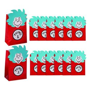 fun express dr. seuss thing 1 & thing 2 treat bags - 12 pieces
