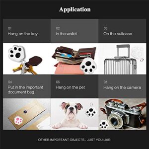 Bluetooth Tracker Key Finder Paw GPS Tracker Wireless Two Way Locator Devices Selfie Accessories Anti-Lost Alarm Wallet Key Luggage Child Pet Finder Mini Smart Tracker (Pink, PAW)