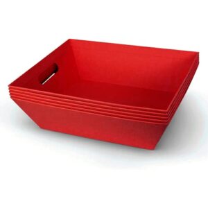 upper midland products [5pk] large red baskets for gifts empty to fill| bulk gift basket kit- 10x12” big red basket | christmas, valentines, thanksgiving, easter |gift to impress