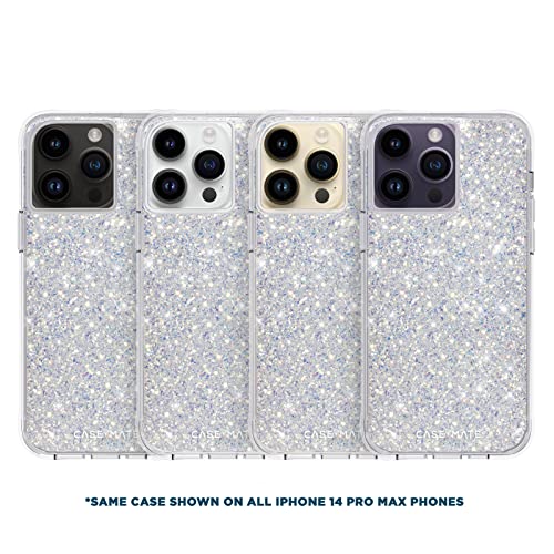 Case-Mate iPhone 14 Pro Max Case - Twinkle Stardust [10FT Drop Protection] [Wireless Charging Compatible] Luxury Cover with Cute Bling Sparkle for iPhone 14 Pro Max 6.7", Anti-Scratch, Shockproof