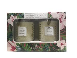 essenza candle 2 pk (tahitian blossom, 17 oz)