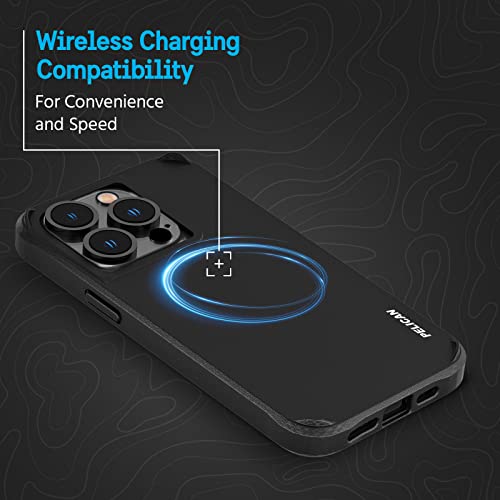 Pelican Ranger Series - iPhone 14 Pro Case 6.1" [Wireless Charging Compatible] Protective Phone Case with Anti-Scratch Tech [15FT MIL-Grade Drop Protection] Slim Rugged Cover for iPhone 14 Pro - Black