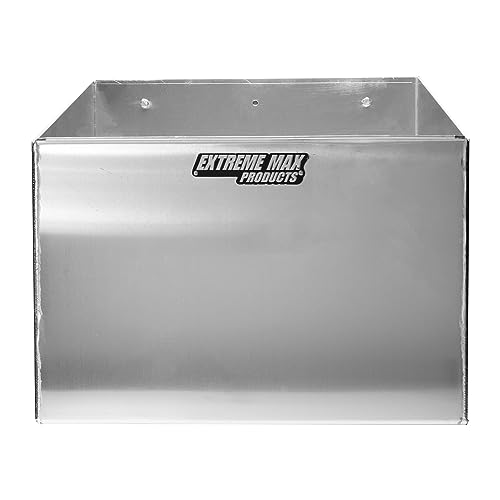 Extreme Max 5001.6217 Wall-Mount Aluminum Trash Can Holder for Race Trailer, Garage, Shop, Enclosed Trailer, Toy Hauler