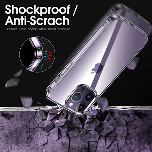 Migeec for iPhone 14 Pro Max Clear Case Shockproof Phone Cover Protective Phone Case for iPhone 14 Pro Max, 6.7 inch