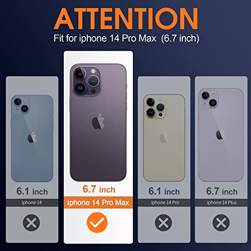 Migeec for iPhone 14 Pro Max Clear Case Shockproof Phone Cover Protective Phone Case for iPhone 14 Pro Max, 6.7 inch