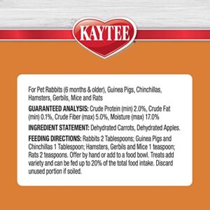 Kaytee Natural Snack with Superfoods For Pet Guinea Pigs, Rabbits, Hamsters, and Other Small Animals, Apple & Carrot, 2.5 Ounces