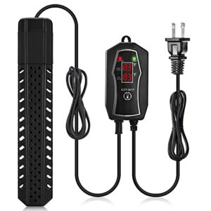 szelam aquarium heater 200w 300w 500w, submersible fish tank heaters with led display controller, over heating protection and anti-dry burning, fish heater suitable for freshwater and saltwater