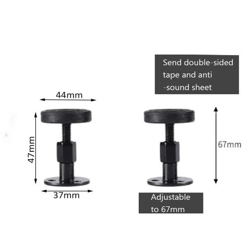 TONGMAN 4 Pieces of Adjustable Threaded Bed Frame Anti-Shake Tool, Headboard Stoppers，Bed stoppers Wall Bed headboard Anti-Shake Fixer to Prevent loosening, No More Creaking (47-64mm)