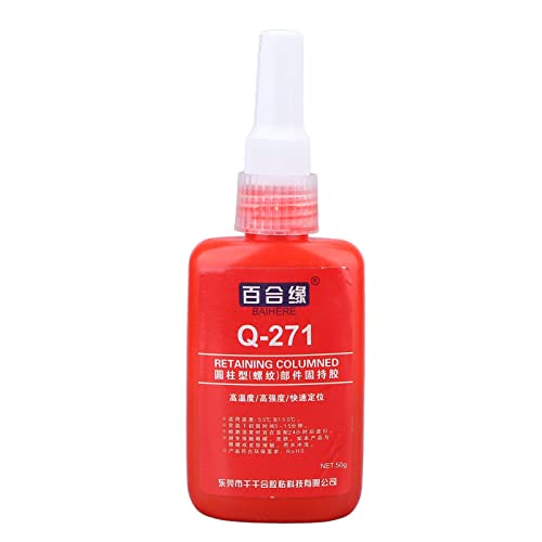 ViaGasaFamido Threadlocker Adhesive Red Threadlocker Sealer 50g Sealing Glue Metal Glue Screw Glue Repair for Thread Fastening Sealing Flange Hoses