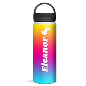 winorax personalized water bottles for kids animal design sports bottle 12oz 18oz 32oz insulated stainless steel birthday christmas back to school gift for boys girls kid animal lovers