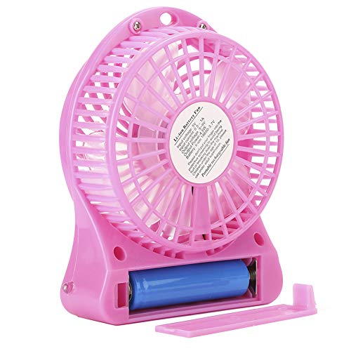 CCYLEZ Mini Table Fan,3 Speed Adjustable Baby Bed Car Seats Fan,USB Rechargeable battery Operated Small Fan Circulator,for Summer Gift(Red)