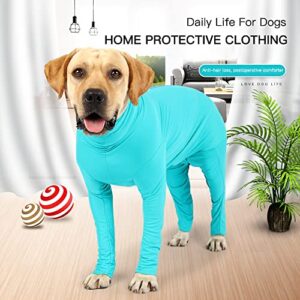 Dog Onesie Prevent Shedding Hair Surgery Recovery Suit Pets Bodysuit Sport Shirt,Dog Surgical Suit Zipper (S, Lake Grey)