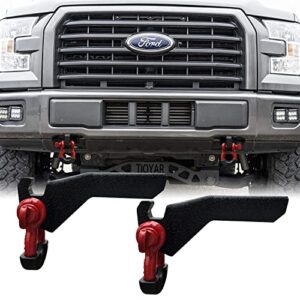 tioyar front demon bracket tow hook shackle mount kit compatible with 2009-2023 ford f150 - rs150