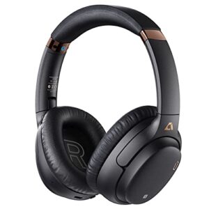 active noise cancelling headphones e600pro, 80hours playtime wireless headphone with aptx low latency, bluetooth headphones with built-in microphone, deep bass over-ear headphones (black)
