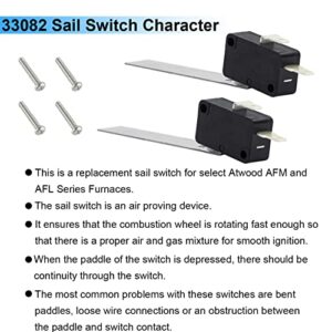 33082 SVC Df Sail Sw W/Brkt M/L Kit for Select Dometic Atwood RV Furnace Sail Switch – 2 Pack