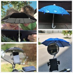 FantasyBear UV Protection Phone Umbrella,Universal Adjustable Piggy Suction Cup Phone Stand Umbrella for Phone,Stand Sun Visor,Sun Shade Cover Sun Shield Phone Suction Cup Holder (Blue)