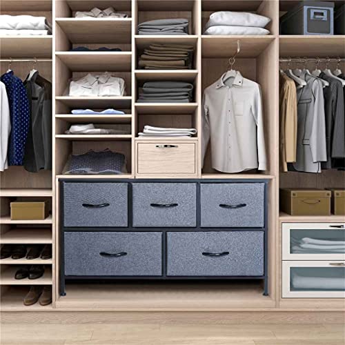 FEER 5 Tiers Storage Drawers Living Room Furniture 5 Bin Bedroom Organizer Nightstand Closet Home Storage Drawers Clothes Storage