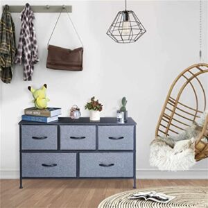 FEER 5 Tiers Storage Drawers Living Room Furniture 5 Bin Bedroom Organizer Nightstand Closet Home Storage Drawers Clothes Storage