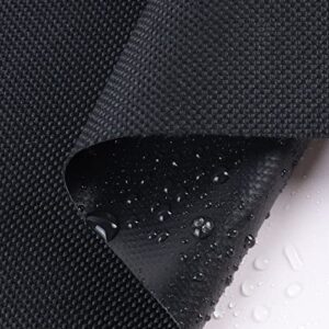 Thickened Waterproof Canvas Fabric for Outdoor/Indoor Project,Heavy Duty 1800 Denier Canvas Cordura Fabric Apply to Home Decor,Sunbrella,Awning, Marine,DIY,Craft,60"Wide,Sold by The Yard (Black)