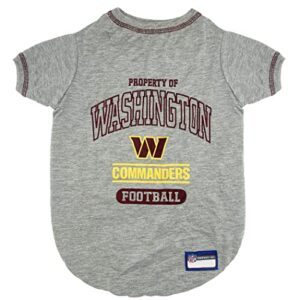 pets first pet shirt for dogs & cats - nfl washington commanders dog t-shirt, medium. - cutest pet tee shirt for the real sporty pup! (wac-4014-md)