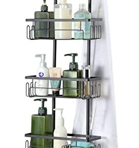 SunnyPoint Classic Metal Bathroom Shower Caddy, Over Door Hanging Storage Organizer Basket