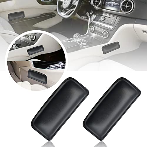 2 Pack Car Knee Cushion, Auto Center Console Knee Leg Elbow Cushion Soft Pad, Car Knee Cushion Elbow Pillow Thigh Support Comfort Pillow(Black)