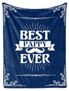 innobeta pappy gifts, gifts for grandpa, throw blanket for grandfather, presents from granddaughters grandsons for christmas, birthday, father's day - 50" x 65" best pappy ever