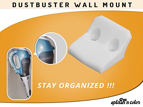 SplashNColor Wall Mount Hanger Hooks Compatible with Black and Decker Dustbuster Hand and Vacuum Cordless Rechargeable CHV1410L