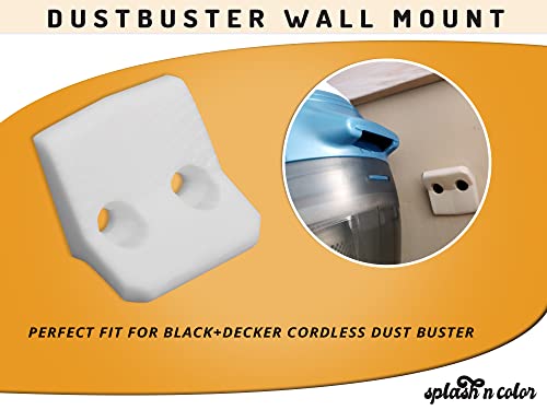 SplashNColor Wall Mount Hanger Hooks Compatible with Black and Decker Dustbuster Hand and Vacuum Cordless Rechargeable CHV1410L