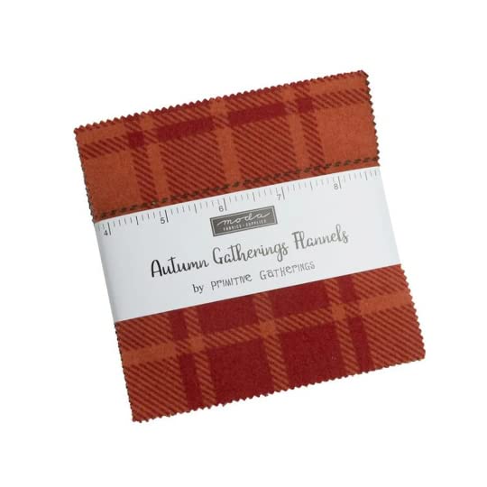 Autumn Gatherings Flannel Charm Pack 49180PPF by Primitive Gatherings from Moda by The Pack