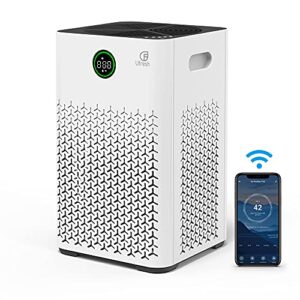 Air Purifiers For Home Large Room, 2000 ft², 3-Stage Filtration System, H13 True HEPA Filter Air Cleaner Remove 99.97% Dust Pollen Smoke Odors with Auto Mode, Sleep Mode, 12h Timer & Child Lock