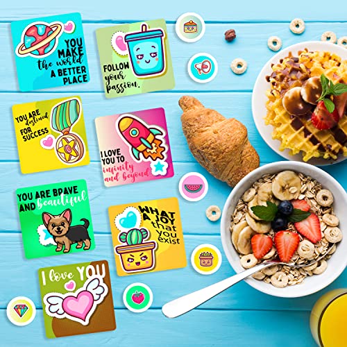 120 Cute and Fun Lunch Notes for Kids , and Stickers , Affirmation Cards for Kids , Positive Affirmations Cards for Kids , Lunch Box Notes for Kids , Cards for Kids , Notes for Lunch Boxes