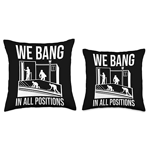 Funny Roofer gifts for men Roofer Roofing Construction Throw Pillow, 18x18, Multicolor