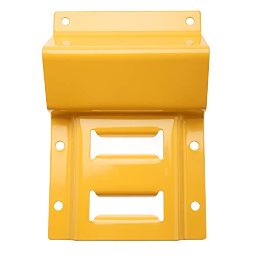 NovelBee Wheel Chock Tie Down Kit, Trailer Tie Down System for UTV, ATV & Mower (Yellow Wheel Chock & Yellow Strap)