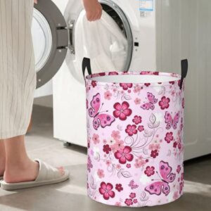 Butterfly Laundry Hamper Women Laundry Baskets Cute Clothes Hampers Toy Organizer Hamper Bag Dirty Clothes Storage Bin