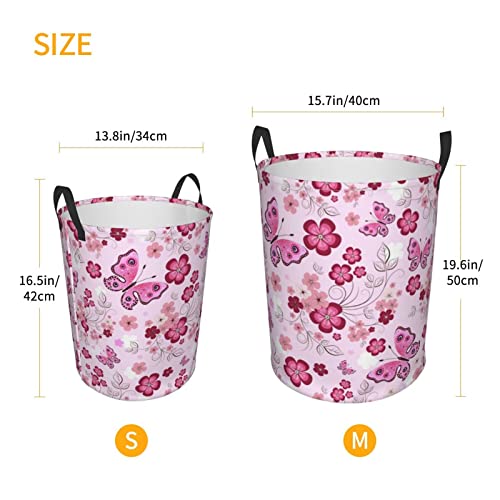 Butterfly Laundry Hamper Women Laundry Baskets Cute Clothes Hampers Toy Organizer Hamper Bag Dirty Clothes Storage Bin