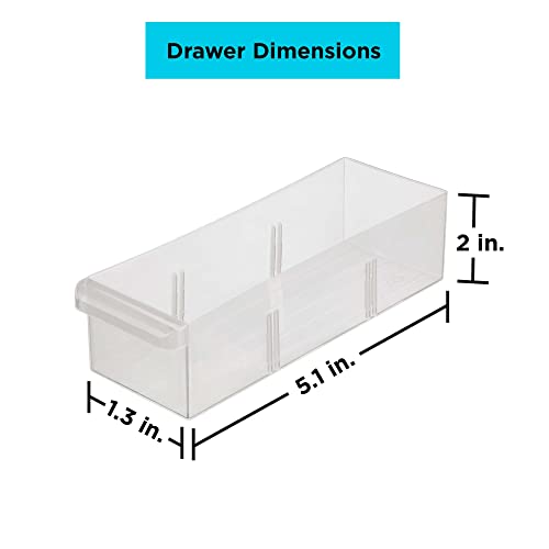 BLACK+DECKER Storage Organizer, 30 Drawer Modular Storage System, Easily Stackable (BDST40730FF), Clear, 1 Count (Pack of 1)