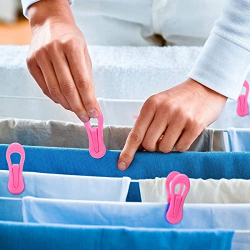 Houchu Pants Clip 10 Pcs Drying Rack Plastic Multi-Purpose Dryer Finger Clips(White)