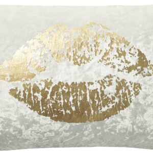 Mina Victory Luminescence Throw Pillow, 12" x 18", Gold