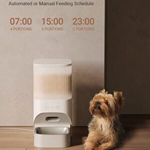 Nooie Pet Feeder and Pet Camera 2K, 360°Pan/Tilt Smart Automatic Cat Feeder, 2.4GHz Wi-Fi, 3.8L Dry Food Dispenser,Portion Control,Low Food Detection, Wi-Fi Baby Monitor Night Vision, Two-Way Audio