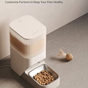 Nooie Pet Feeder and Pet Camera 2K, 360°Pan/Tilt Smart Automatic Cat Feeder, 2.4GHz Wi-Fi, 3.8L Dry Food Dispenser,Portion Control,Low Food Detection, Wi-Fi Baby Monitor Night Vision, Two-Way Audio