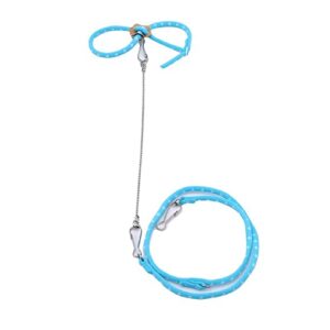 adjustable nylon harness vest and leash set for pet hamster gerbil rat mouse ferret chinchilla ferret squirrel small animal walking toy(blue)