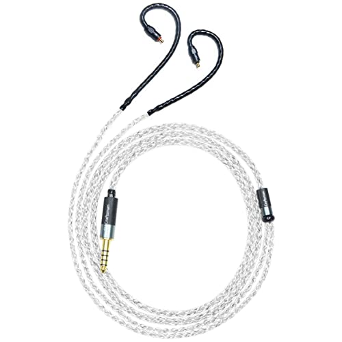 GUCraftsman 5N OFC Silver Plating+Graphene Mixed Braid Earphone Replacement Cables for Westone Pro X10 Pro X20 Pro X30 Pro X50 MACH10 MACH20 MACH30 MACH40 MACH50 MACH60 MACH70 MACH80 (3.5mm Plug)