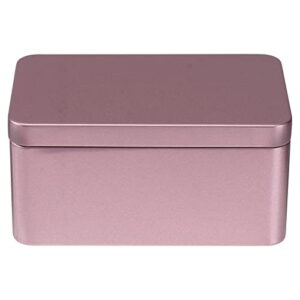 zerodeko metal storage box metal rectangular empty tin box with lid mini portable box containers tea leaf container food storage organizer for candies gifts treasures red empty hinged tins