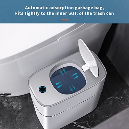 JOYBOS 2 Pack Touchless Bathroom Trash Cans and Waterproof Motion Sensor Small Automatic Bagging Garbage Can with Lid